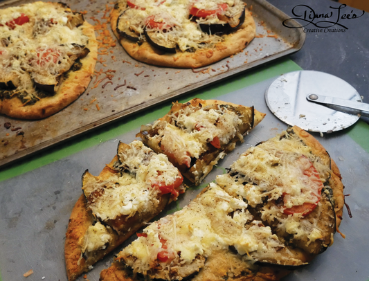 Eggplant Pesto Flatbread Pizza
