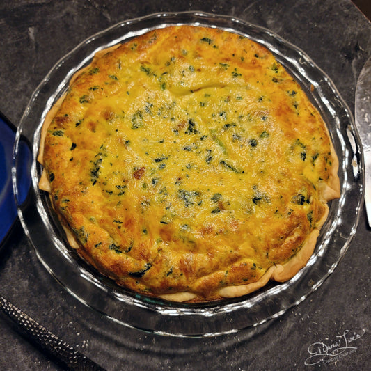 Ham, Onion, and Spinach Quiche