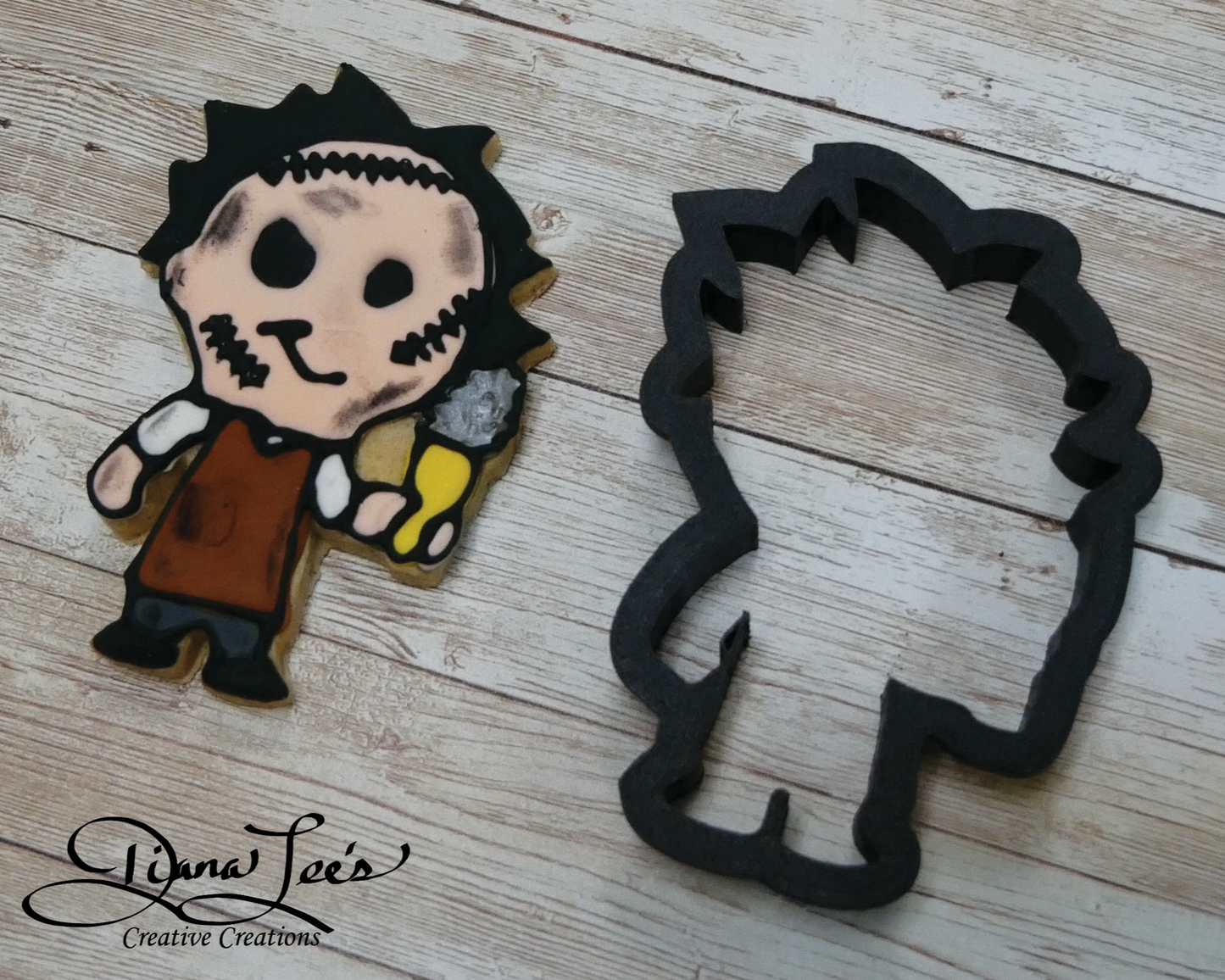 Leather Facehorror cookie cutter for Halloween baking
