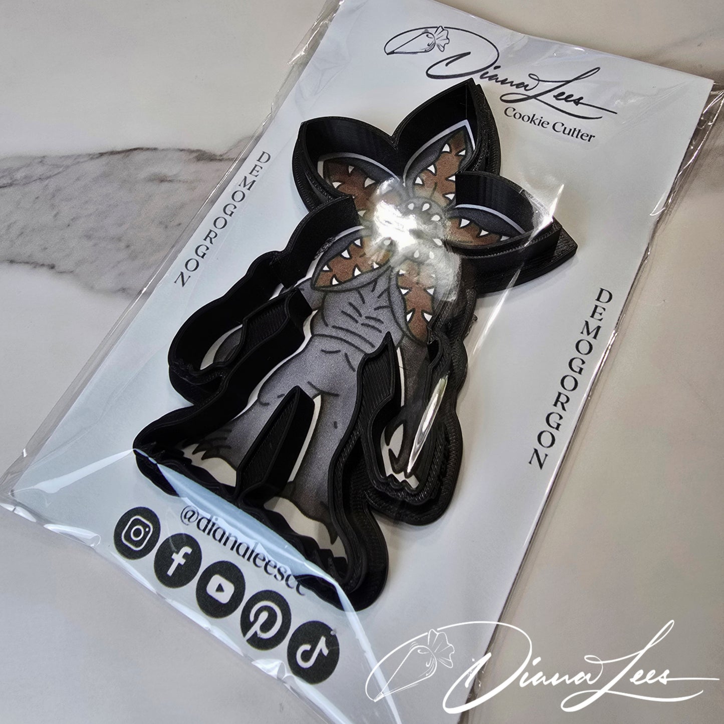 Demogorgon cookie cutter 3D printed Stranger Things themed