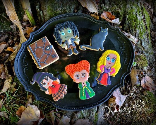 Hocus Pocus cookie cutter set Binx Book Billy Mary Sarah Winnie