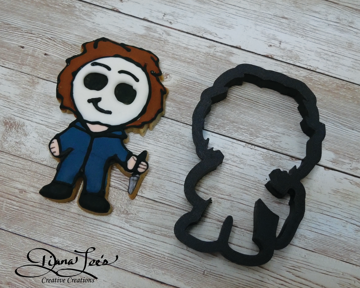 Micheal Myers horror cookie cutter for Halloween baking